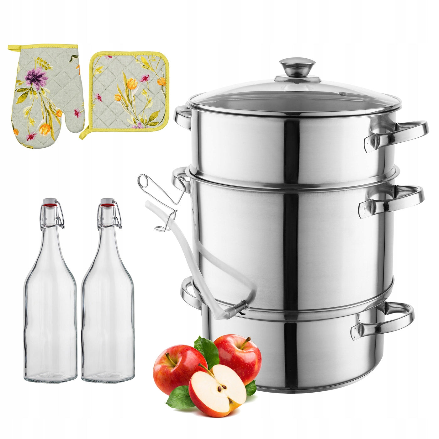 Set Florina Juicy Set juicer 8 l 2 bottles 1 l glove paw Brand Florina