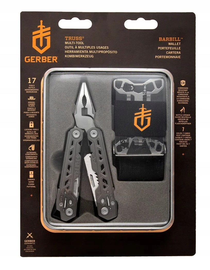 Set Gerber Multitool Truss + Minimalist Wallet BARBILL Gift Box