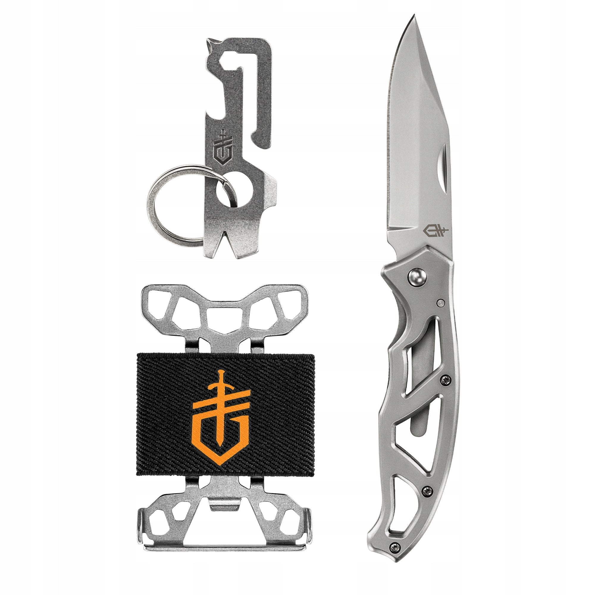 Set Gerber Paraframe Knife I + Mullet Keychain + BARBILL EDC Wallet