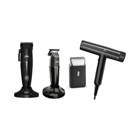 Set JRL Onyx Trimmer + Machine + Shaver + Dryer + 2 Charging Stations