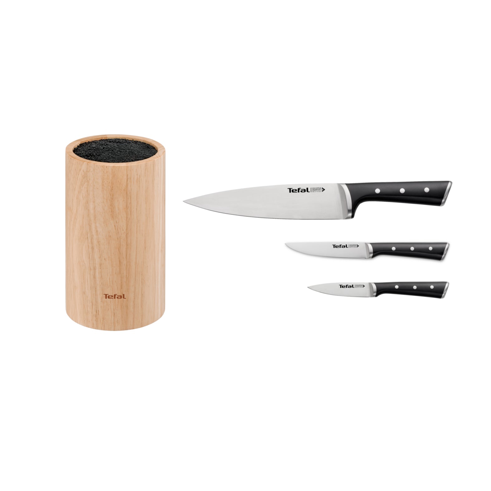 Set Kitchen knives TEFAL Ice Force in block stainless steel 6 el Packaging status original