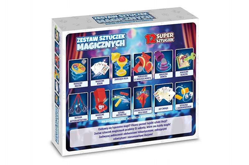 Set Magician toy for child learning illusion 12 tricks small Magician 7+ Manufacturer code Sztuczki Magiczne dla Dzieci 12 sztuczek