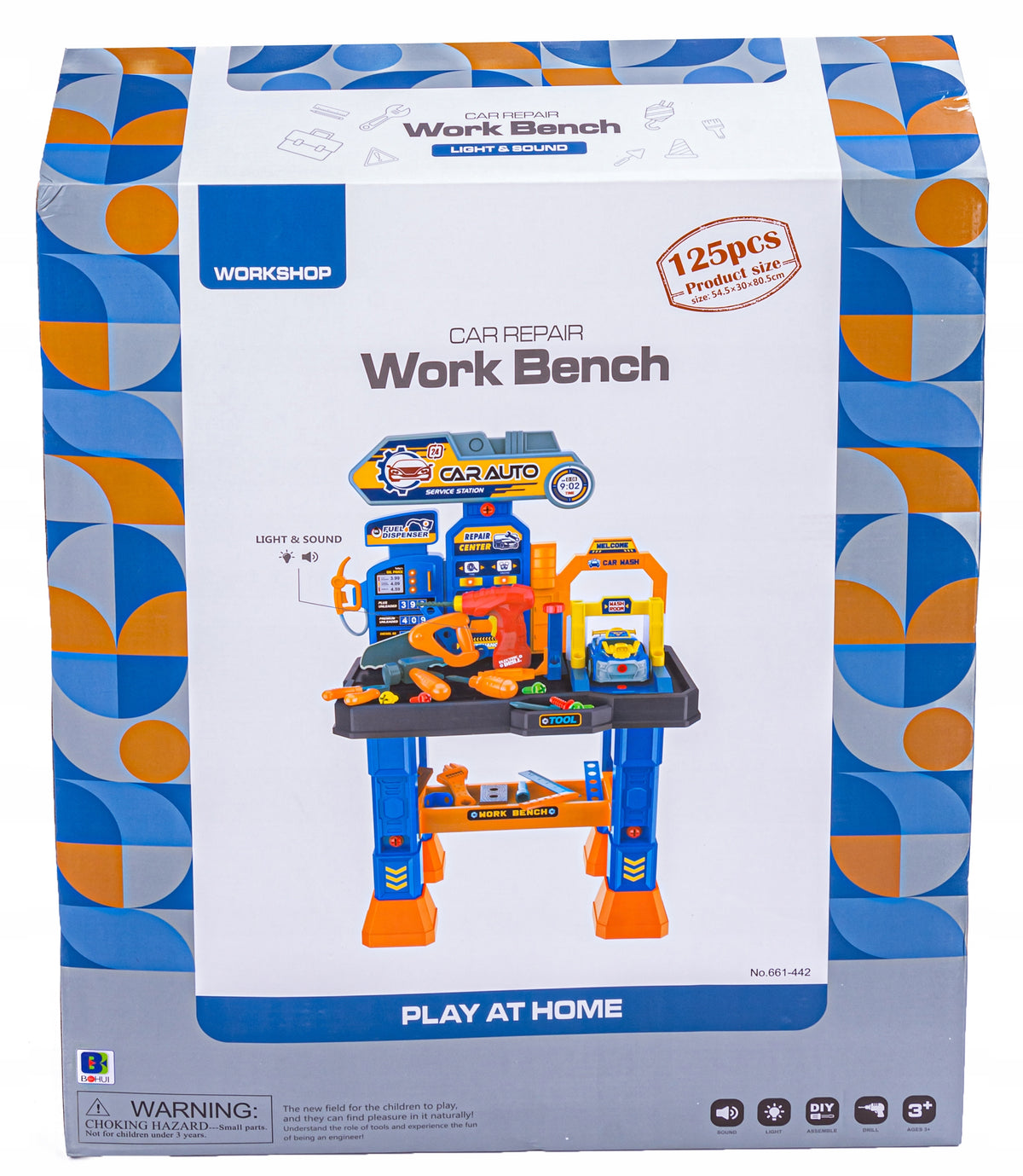 Set Mechanics Workshop Car Fuel Station Table Tools Car Wash Packaging status original