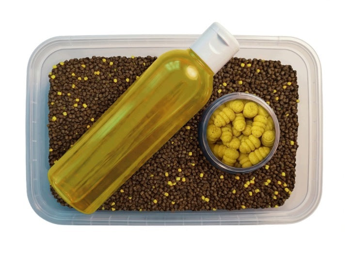 Set Multipack 3in1 Feeder Bait SWEET CORN Pellet 2mm Booster Mini Snail Manufacturer code Zestaw Multipack 3w1 Feeder Bait SWEET CORN
