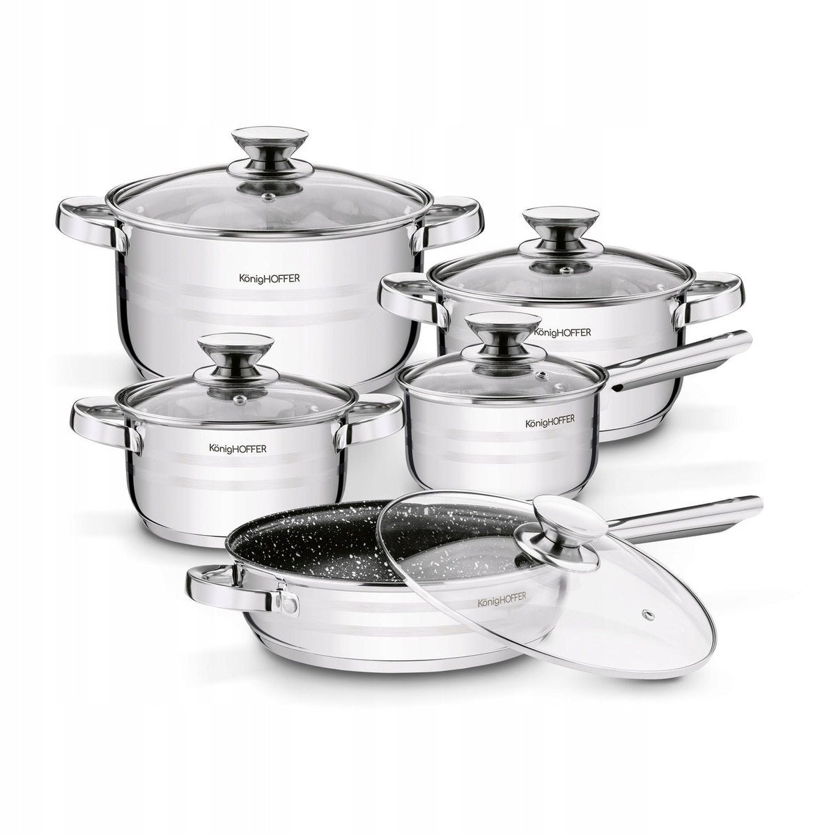 Set Pot Rondel Pan Stainless Steel Cover 10 Ele Induction Gas Manufacturer code 5903313433105