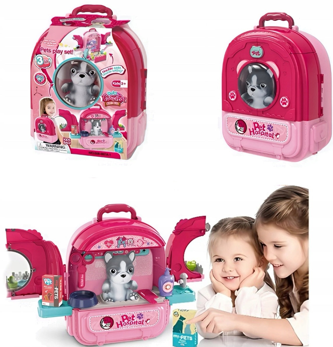 Set Veterinarian Pet Hospital 3in1 Suitcase Veterinary Cabinet for Dog Brand NORIMPEX