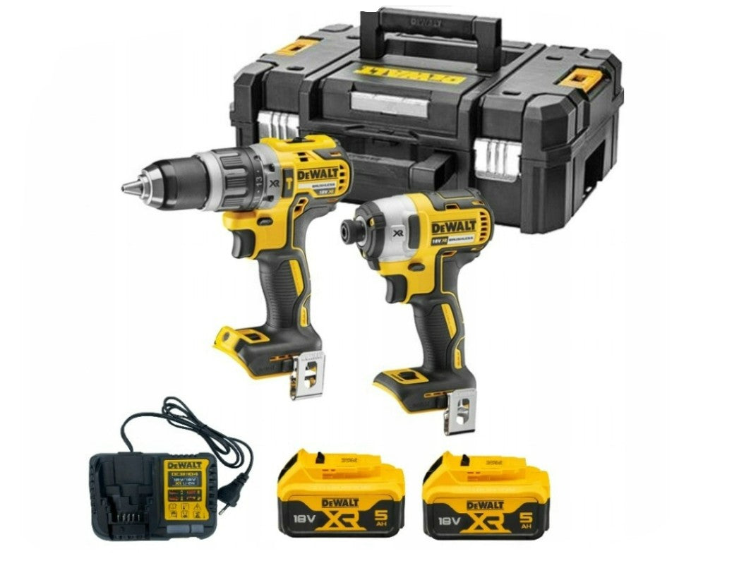 Set aku COMBO DeWALT DCK266P2T 18V XR 2x5Ah Li-Ion DCD796+DCF877 TSTAK