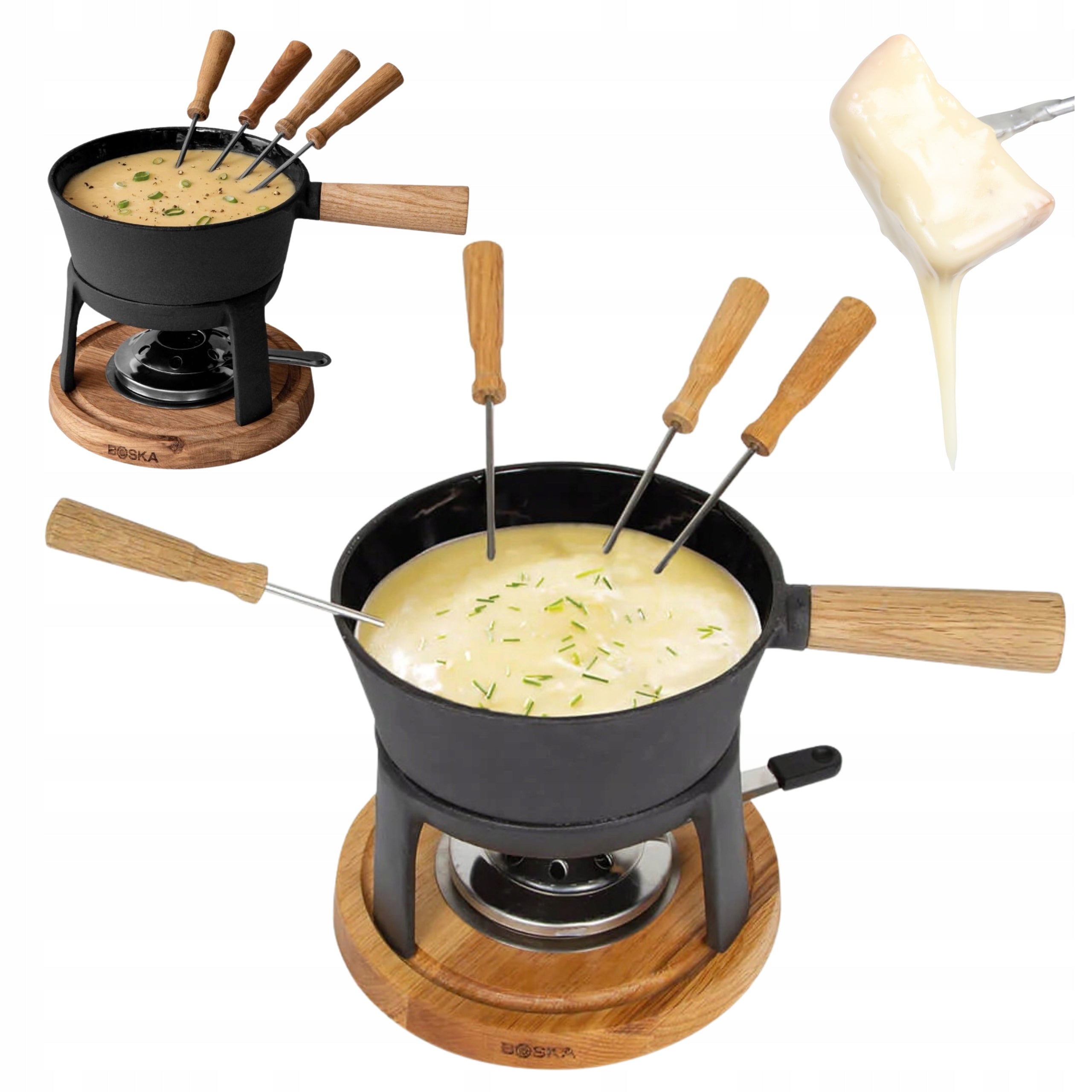 Set for Cheese FONDUE for 4 people cast iron Boska PRO M 1,2l