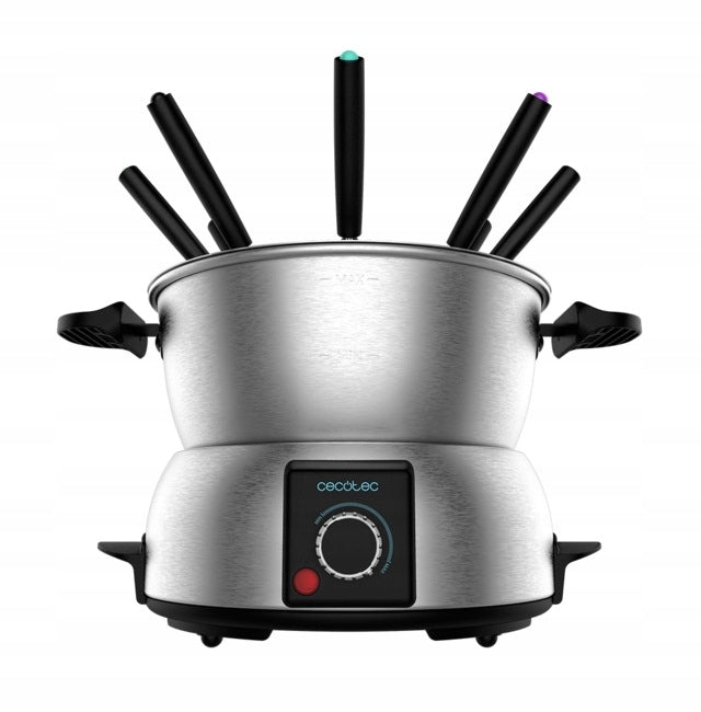 Set for Fondue Fun Gourmetfondue Cecotec 1000W Stainless Steel Silver