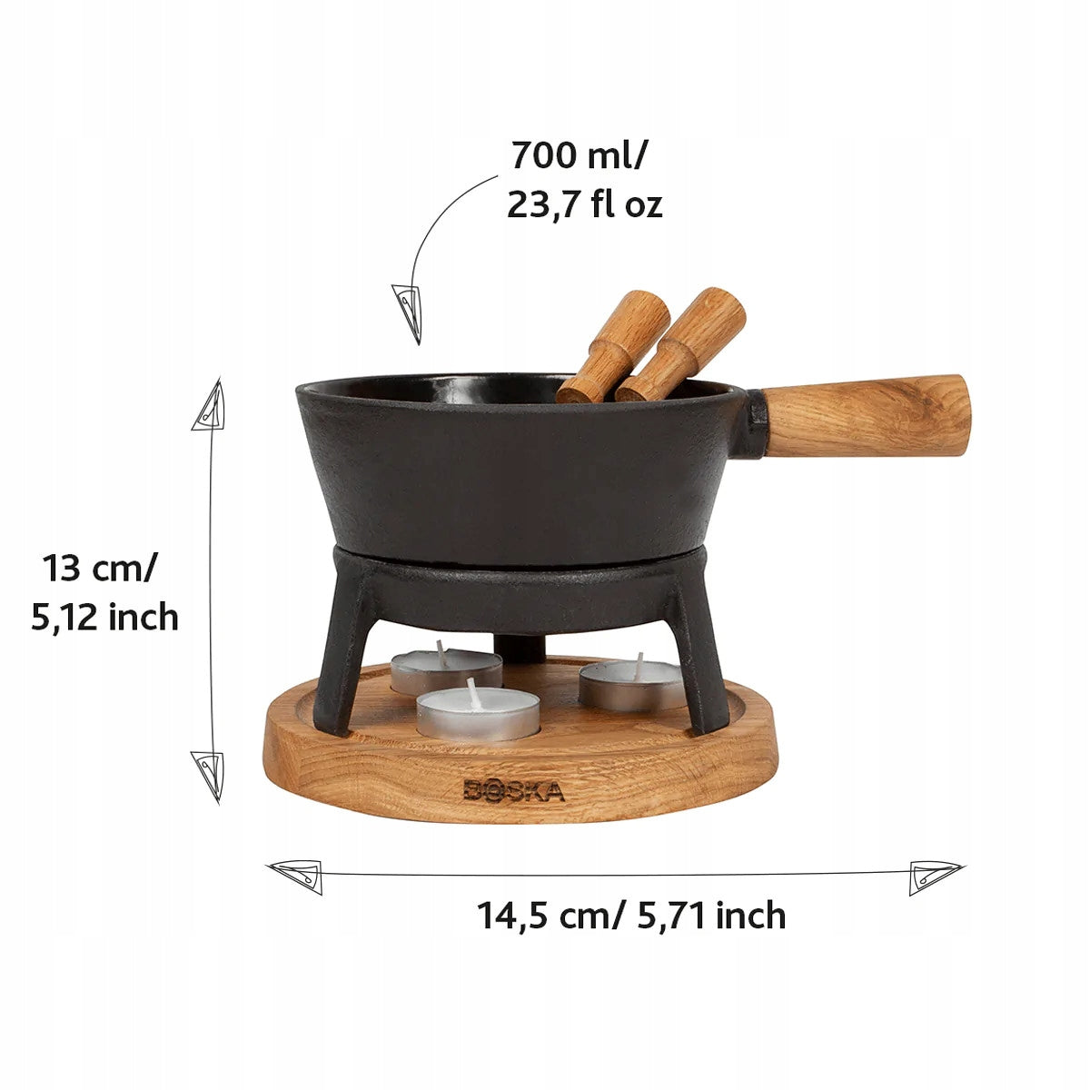 Set for fondue Pro S 0,7L - Boska Series Pro S
