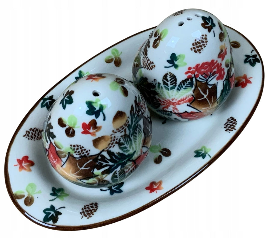 Set for spices salt pepper AUTUMN Ceramics Bolesławiec gat.2 Kind salt and pepper castors