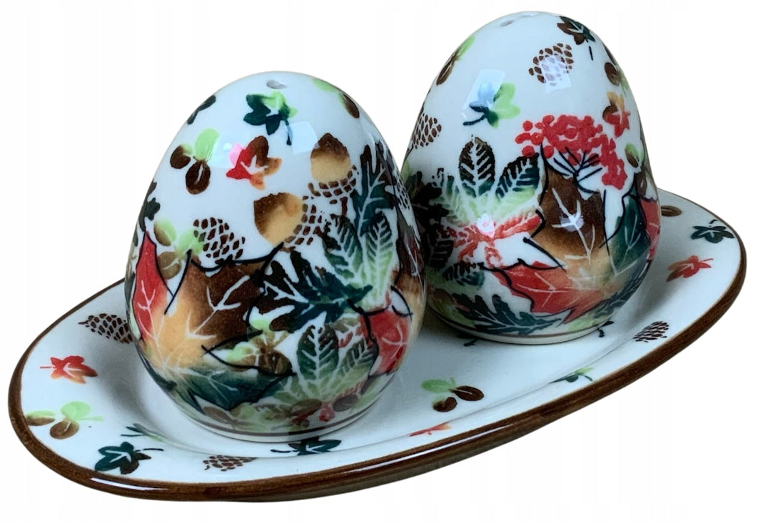 Set for spices salt pepper AUTUMN Ceramics Bolesławiec gat.2