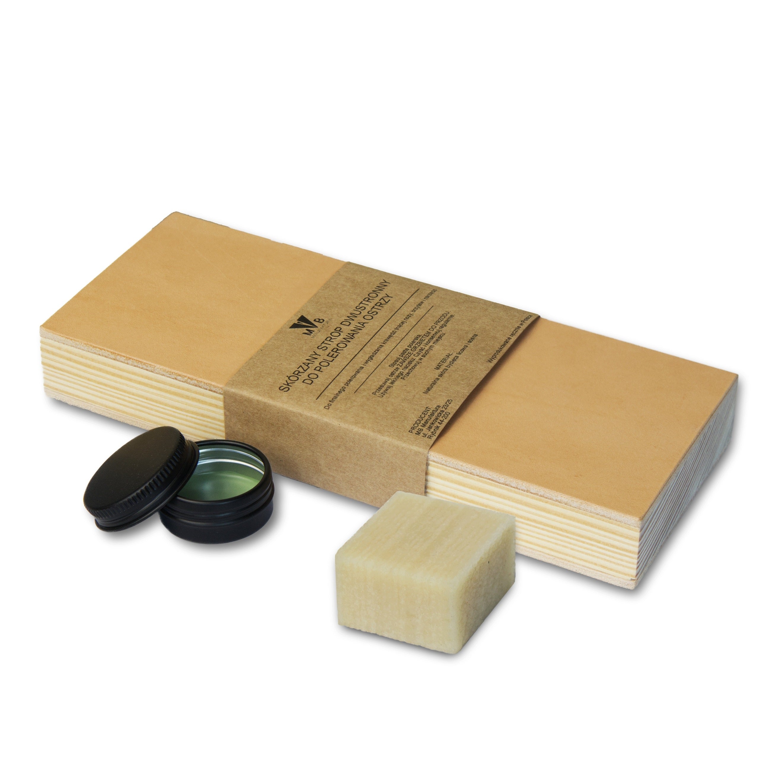 Set: large leather ceiling, diamond paste, cleaning cube
