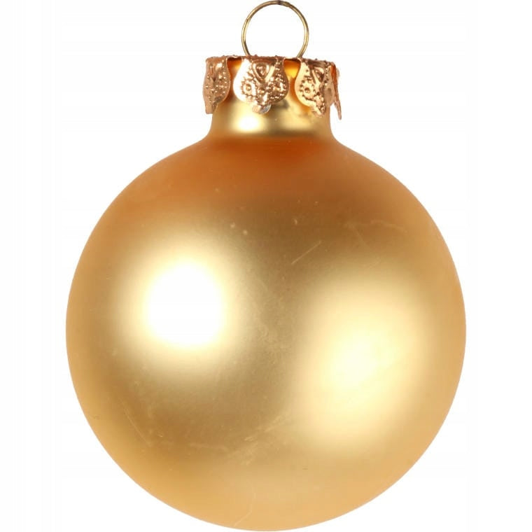 Set of 12 glass baubles mix gloss matt gold 6 cm FOR DECORATING REED Packaging status original