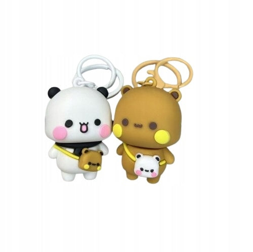 Set of 2 Bubu and Dudu Keychains - Cute Bears for Couples or Friends