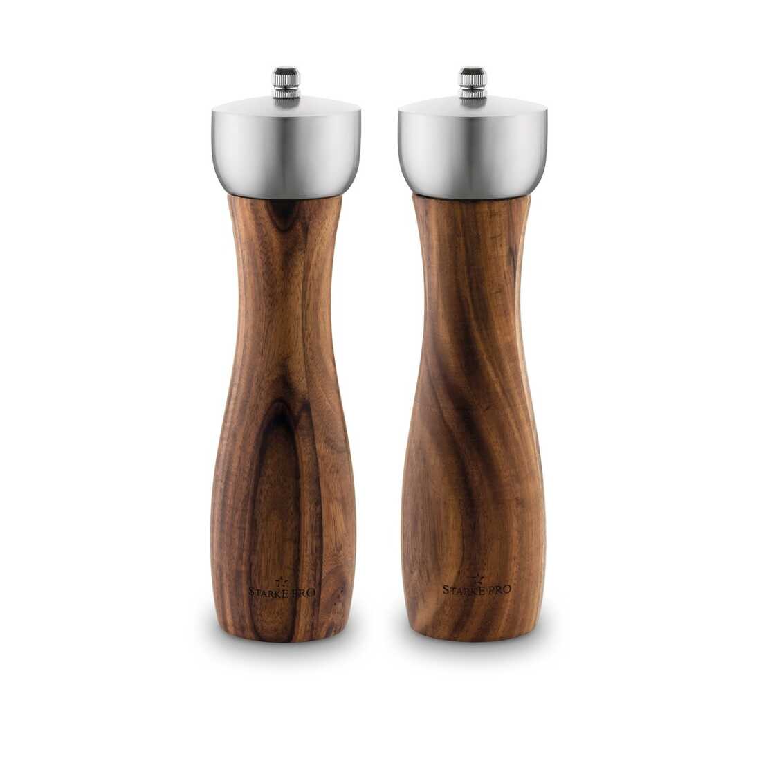 Set of 2 Burgas Starke Pro Salt and Pepper Hand Grinders