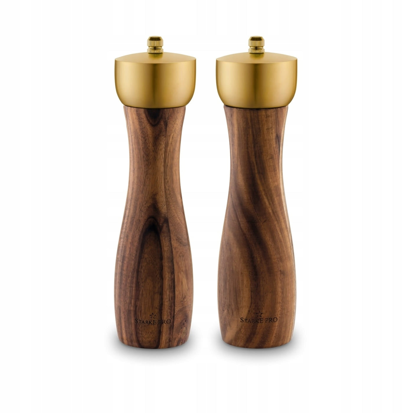 Set of 2 hand grinders for salt and acacia pepper 21cm