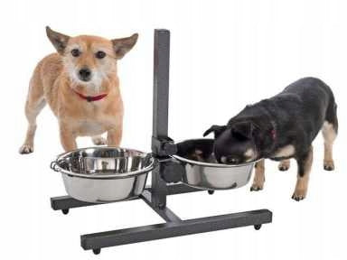 Set of 2 stainless steel bowls on adjustable stand 2 x 1,8l Manufacturer code ADDT2B-200