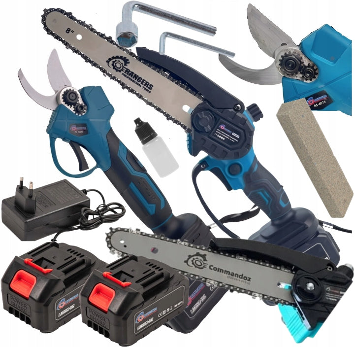 Set of 2in1 Cordless Saw 6" Cordless Pruner 2xAKU