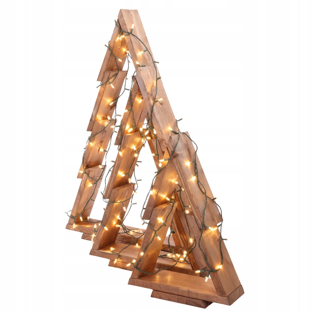 Set of 3 Christmas trees WOODEN CHRISTMAS TREES SET 43-75cm ASSEMBLED IMPREGNATION Brand Modo24