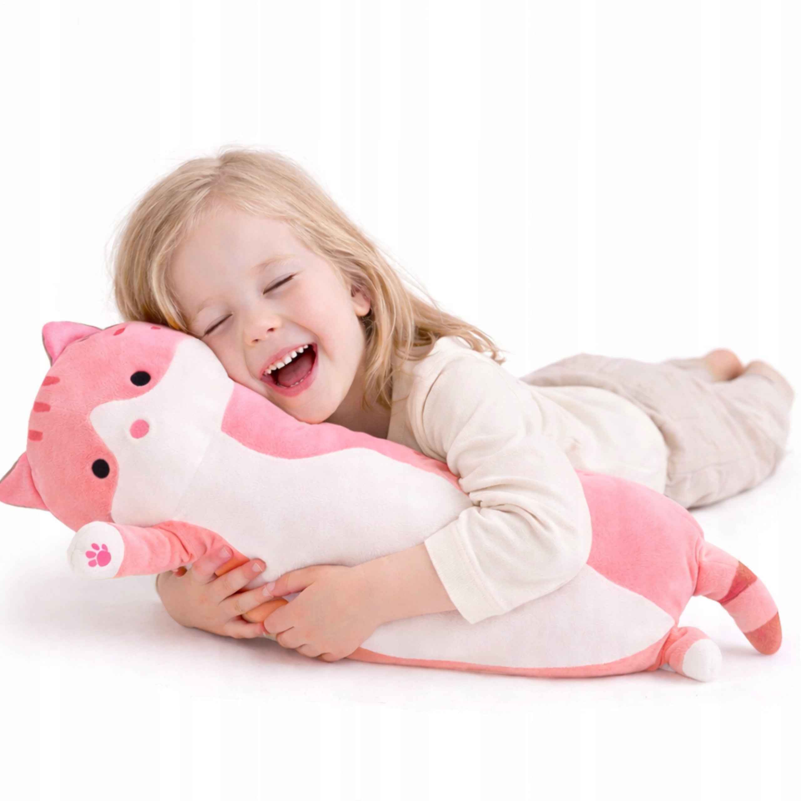 Set of 3 Plush Plush Toys Cat Pillow Brown, Pink, Grey 50 cm Manufacturer code zestaw kot50 3x