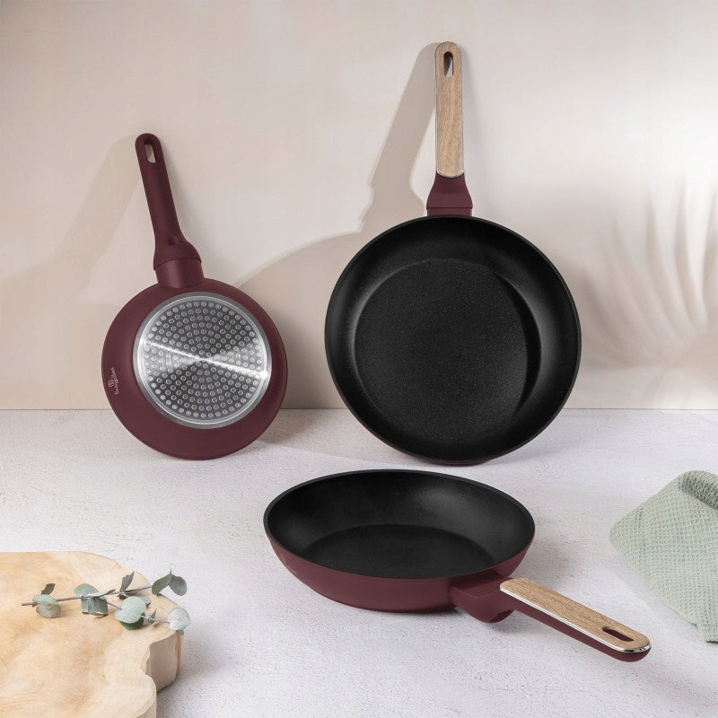 Set of 3 pans, BerlingerHaus BH-8303 Leonardo Nordic Collection Packaging status original
