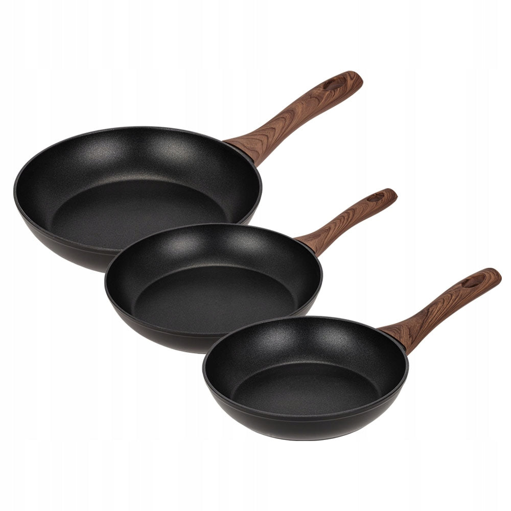 Set of 3 wrought aluminum pans 20/24/28CM MP