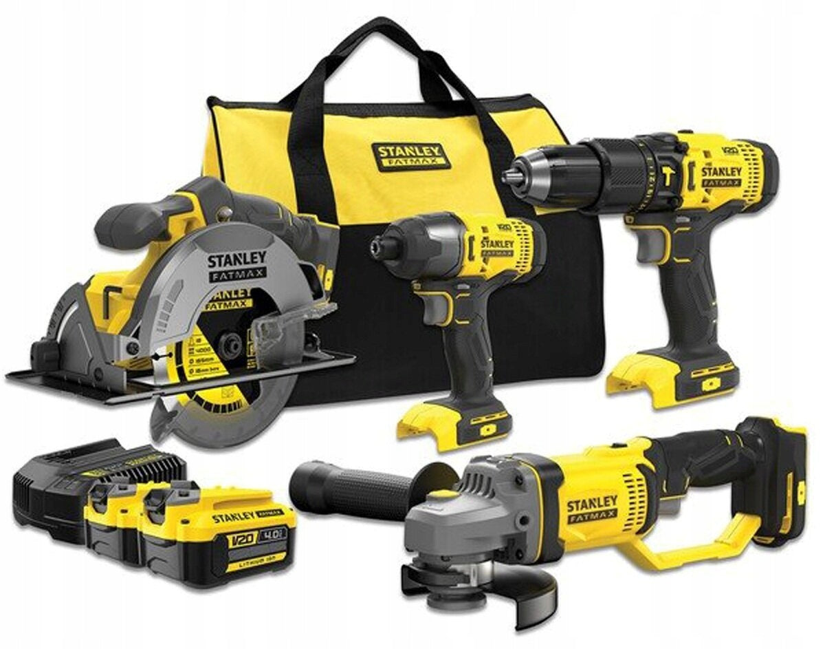 Set of 4 cordless power tools 2x BATTERY 4Ah BAG STANLEY Packaging status original