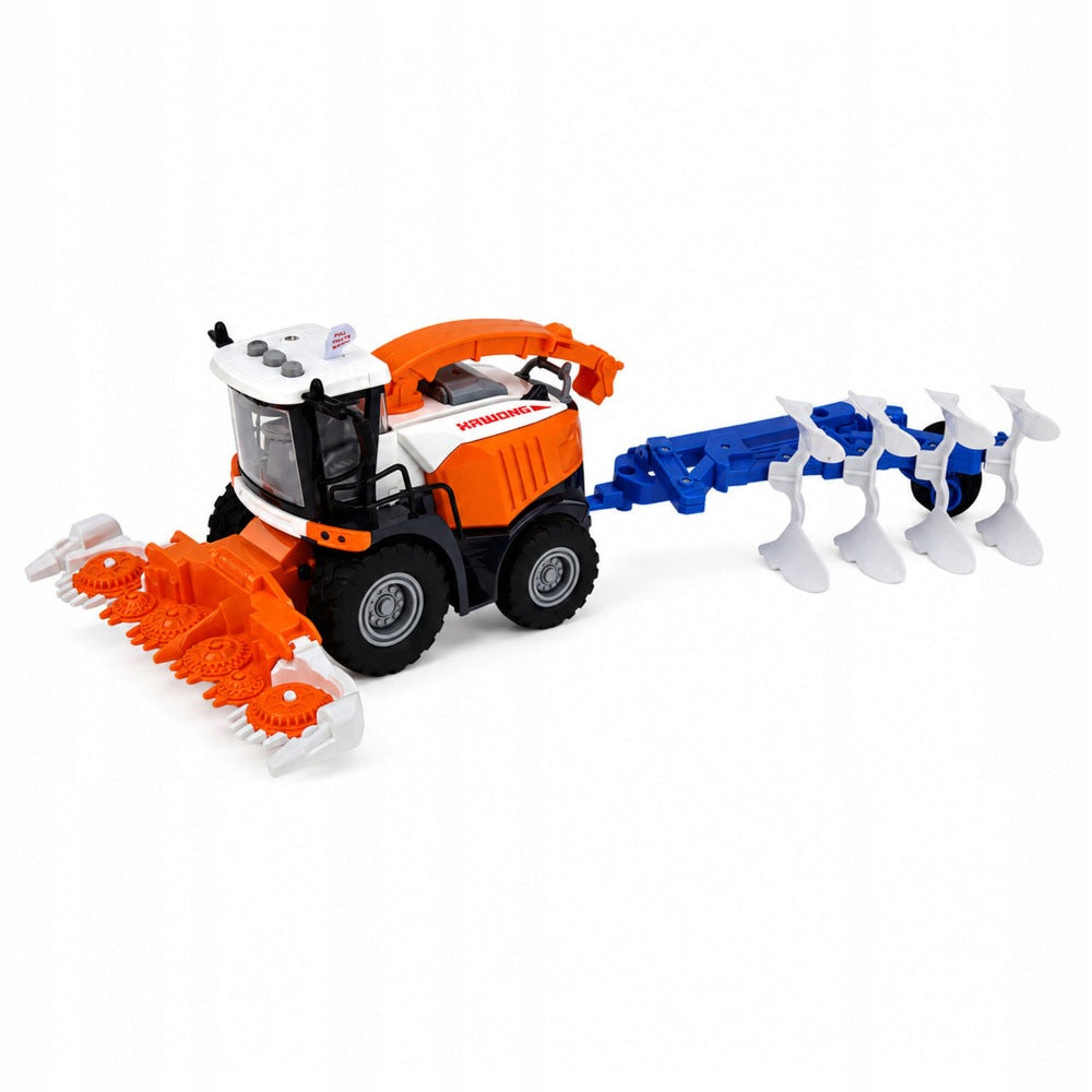 Set of 4 el. combine harvester farmer horse light sounds gift for child Brand LEAN Toys
