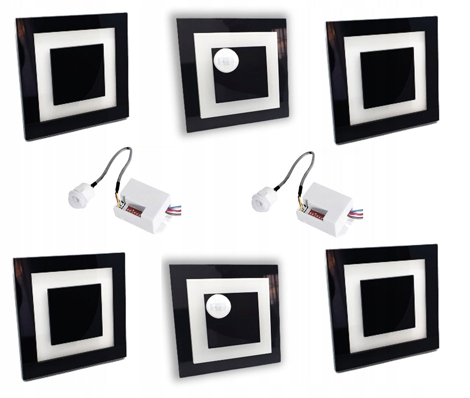 Set of 4x LED staircase 230+ 2 motion detector 3000k/4500k/6000k