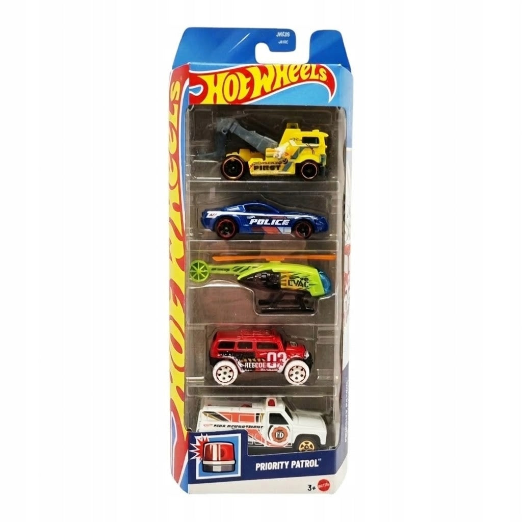 Set of 5 cars Hot Wheels Priority Patrol JKG09 Manufacturer code JKG09