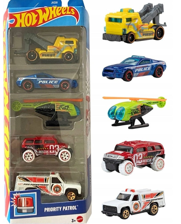 Set of 5 cars Hot Wheels Priority Patrol JKG09