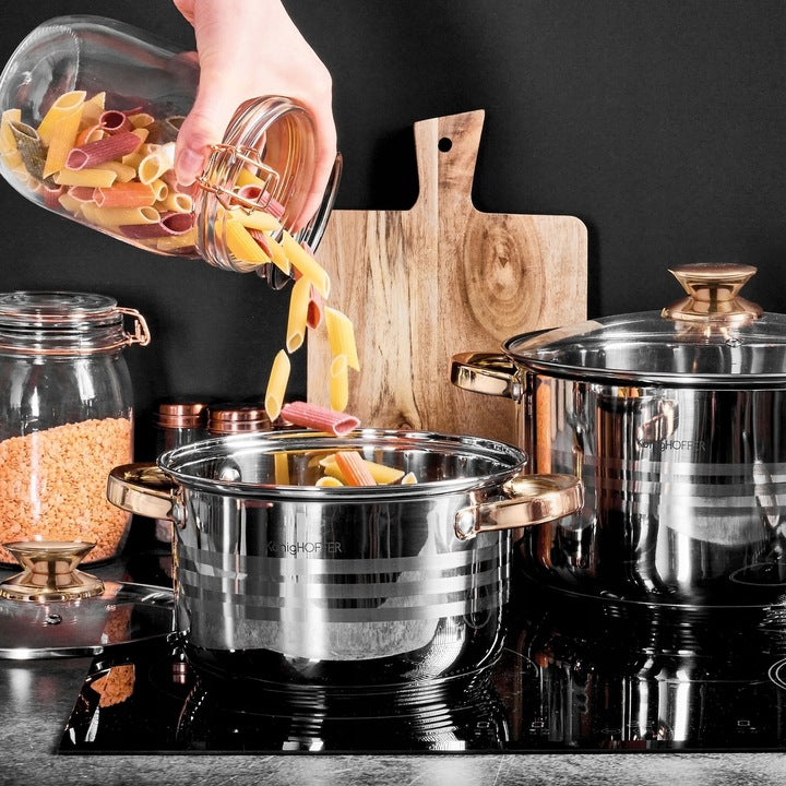 Puodų rinkinys Konighoffer, Bari Rose Gold 12dalių