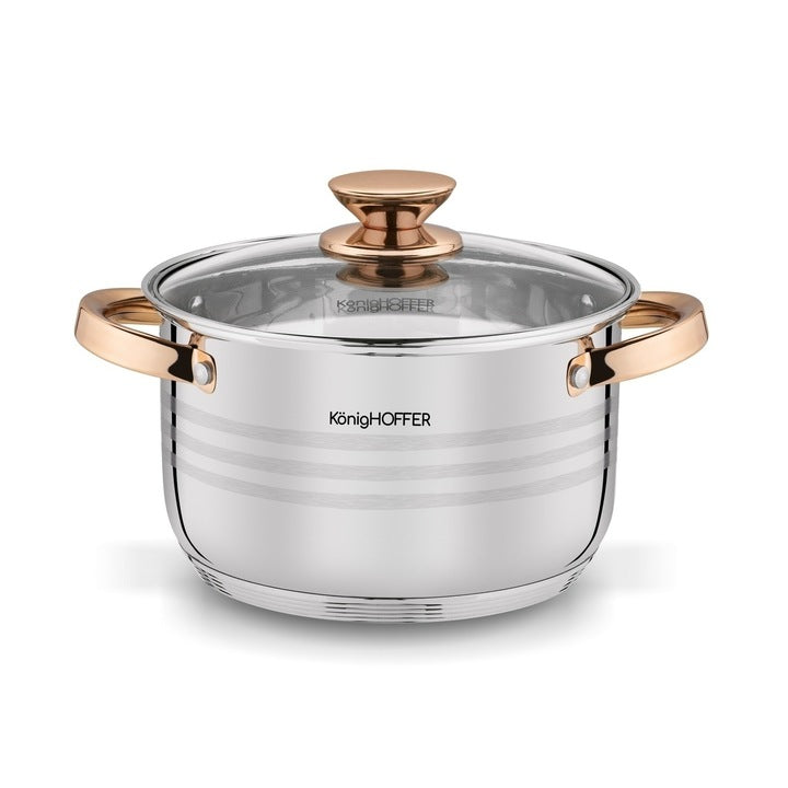 Puodų rinkinys Konighoffer, Bari Rose Gold 12dalių