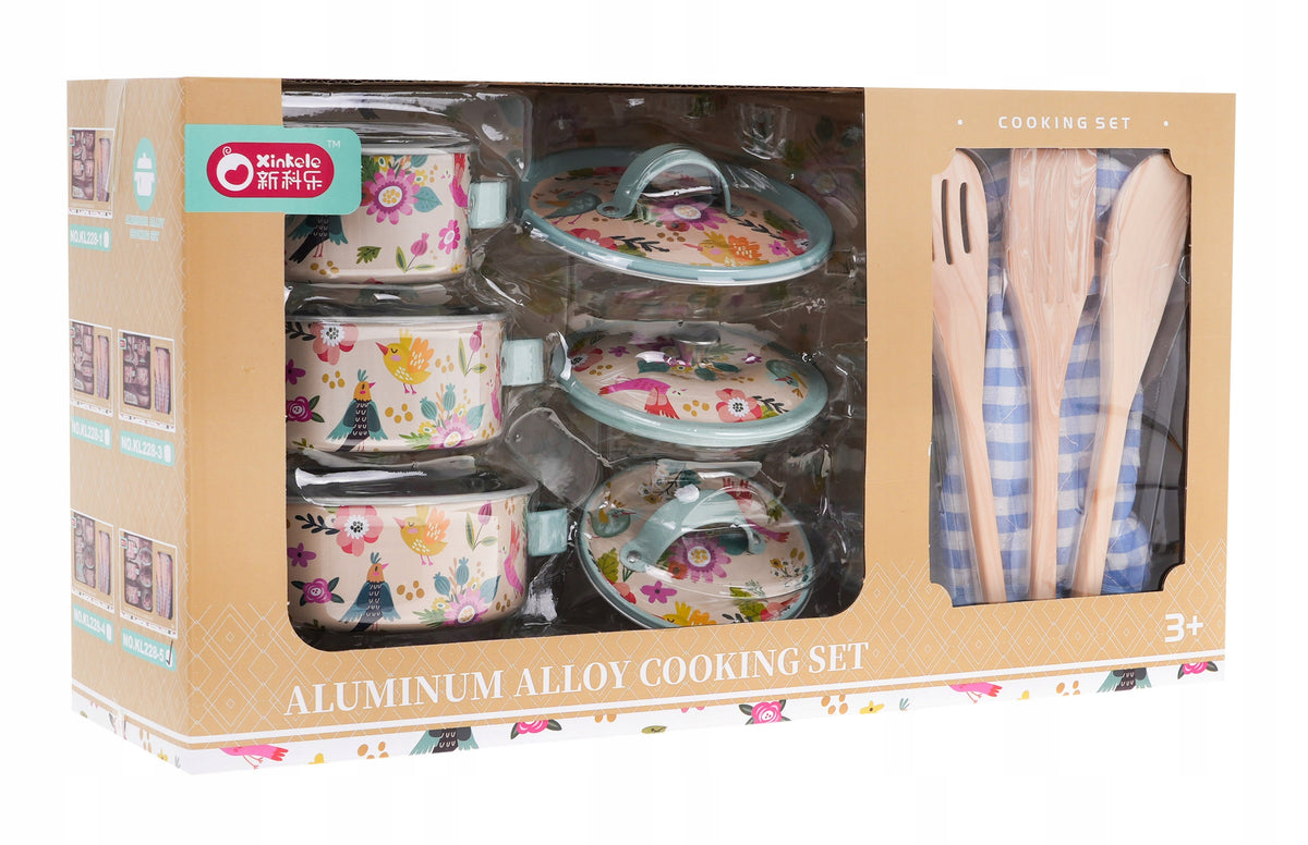 Set of Aluminum Pots for Kids 3+ Accessories 10el Utensils Glove Manufacturer code ZDZ.228-5