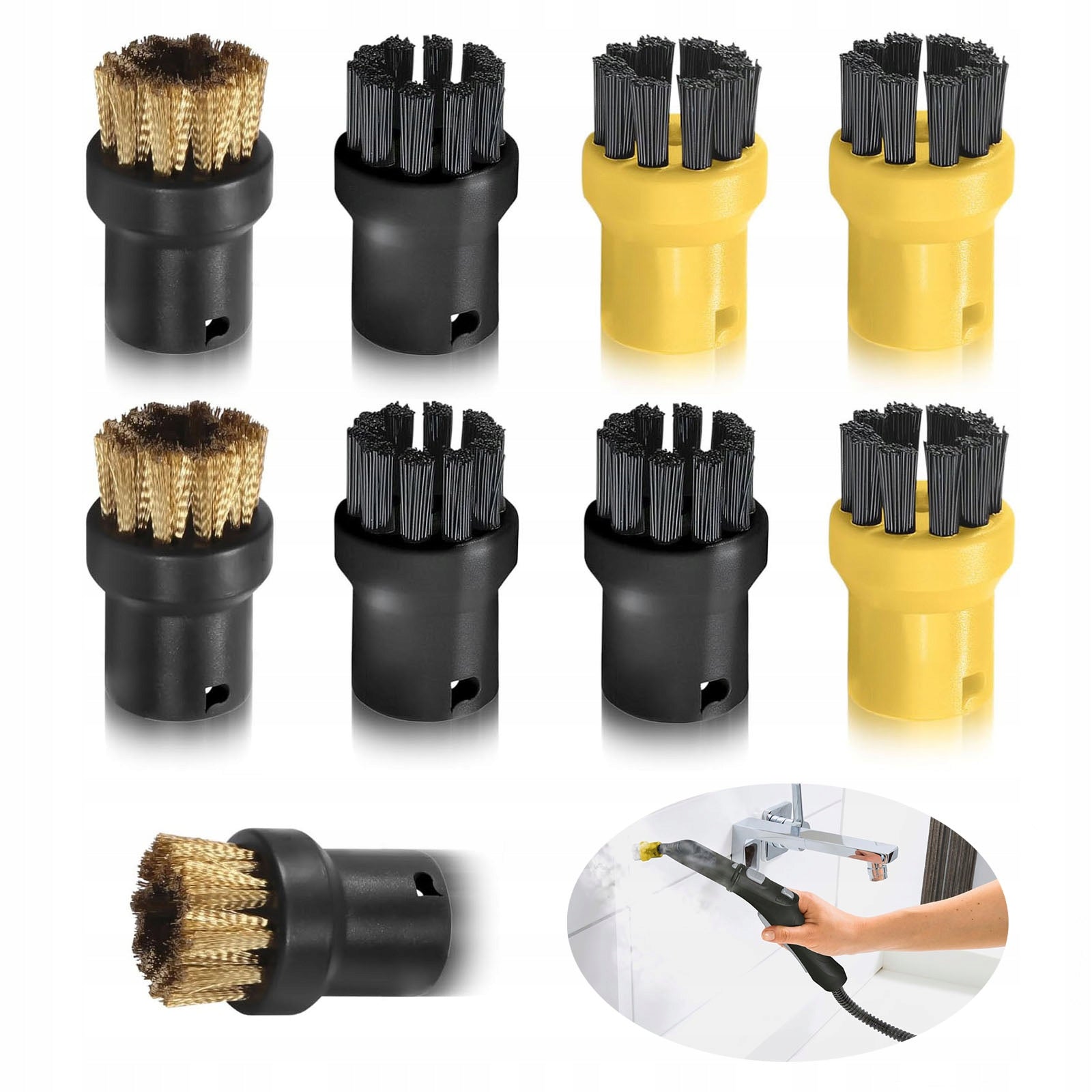 Set of BRUSHES 3+3+3 for evaporator Karcher SC 1 2 3 4 5 for grout brush