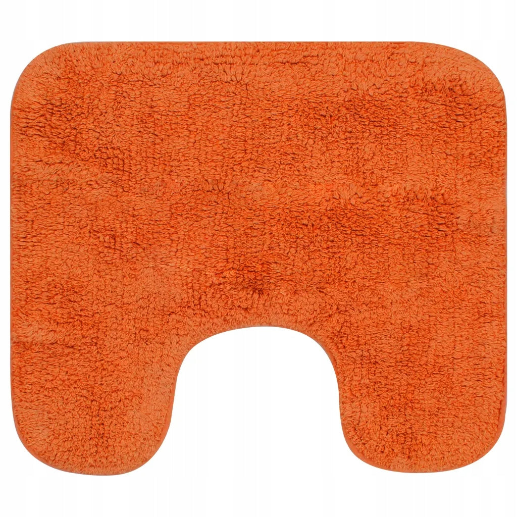 Set of Bathroom Rugs Cotton Orange 63x93cm, 44x52cm Brand no brand