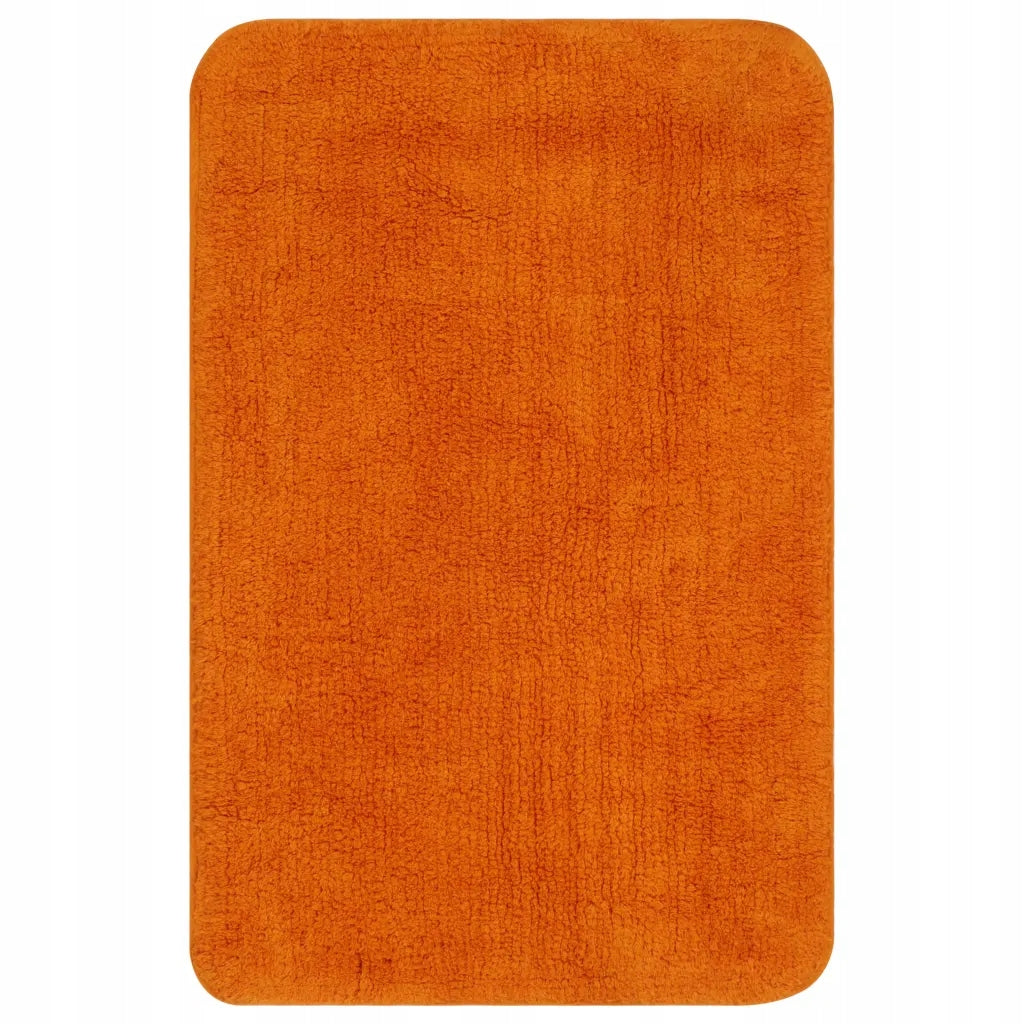 Set of Bathroom Rugs Cotton Orange 63x93cm, 44x52cm Packaging status original