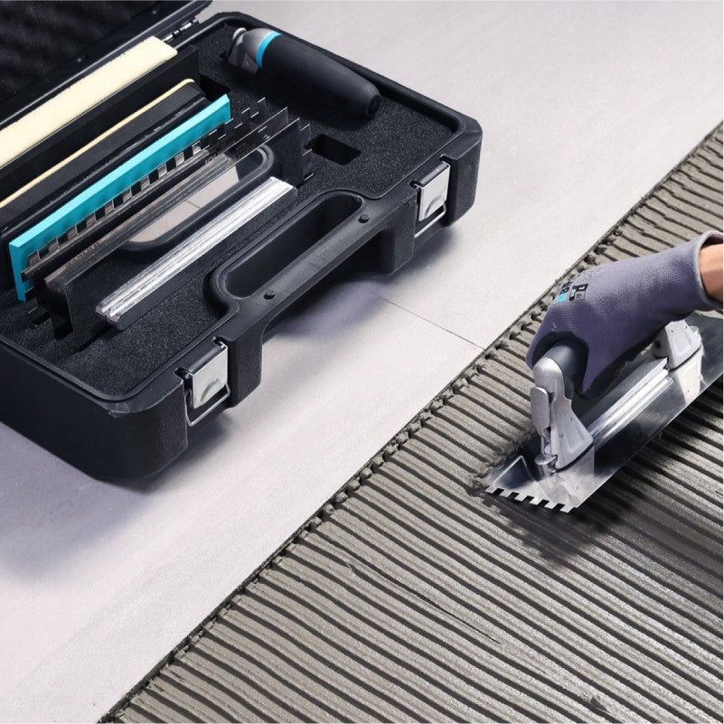 Set of Bihui 12-piece tile trowels in a suitcase Brand Bihui