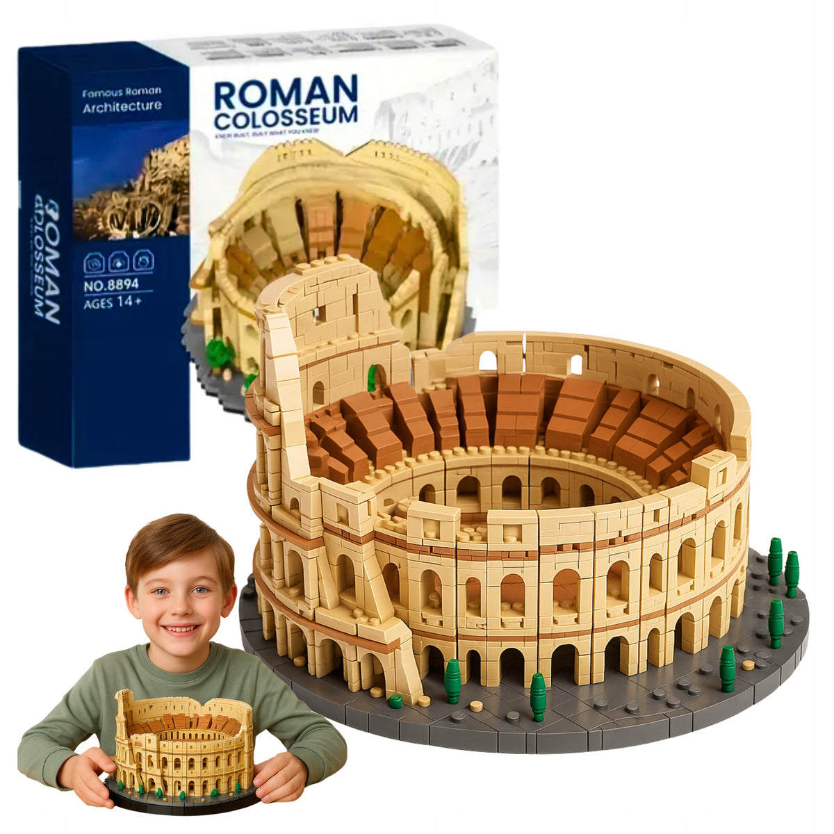 Set of Blocks Colosseum Rome 1500 El Model Architecture
