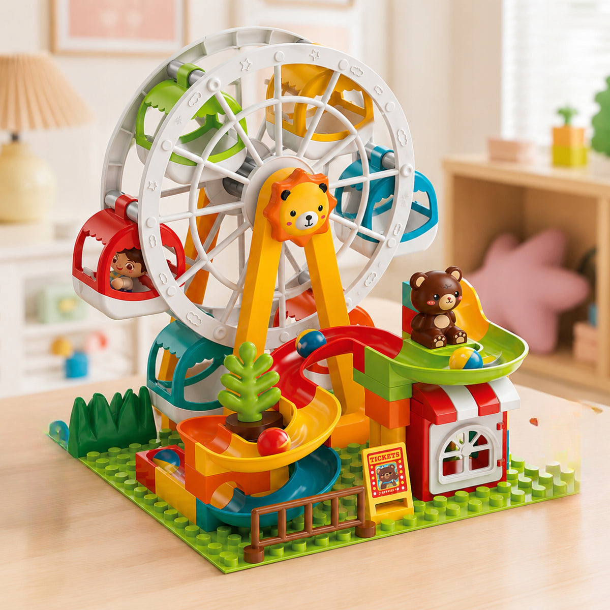 Set of Blocks Square Toys With Carousel Creative Tor 81 el. Packaging status original