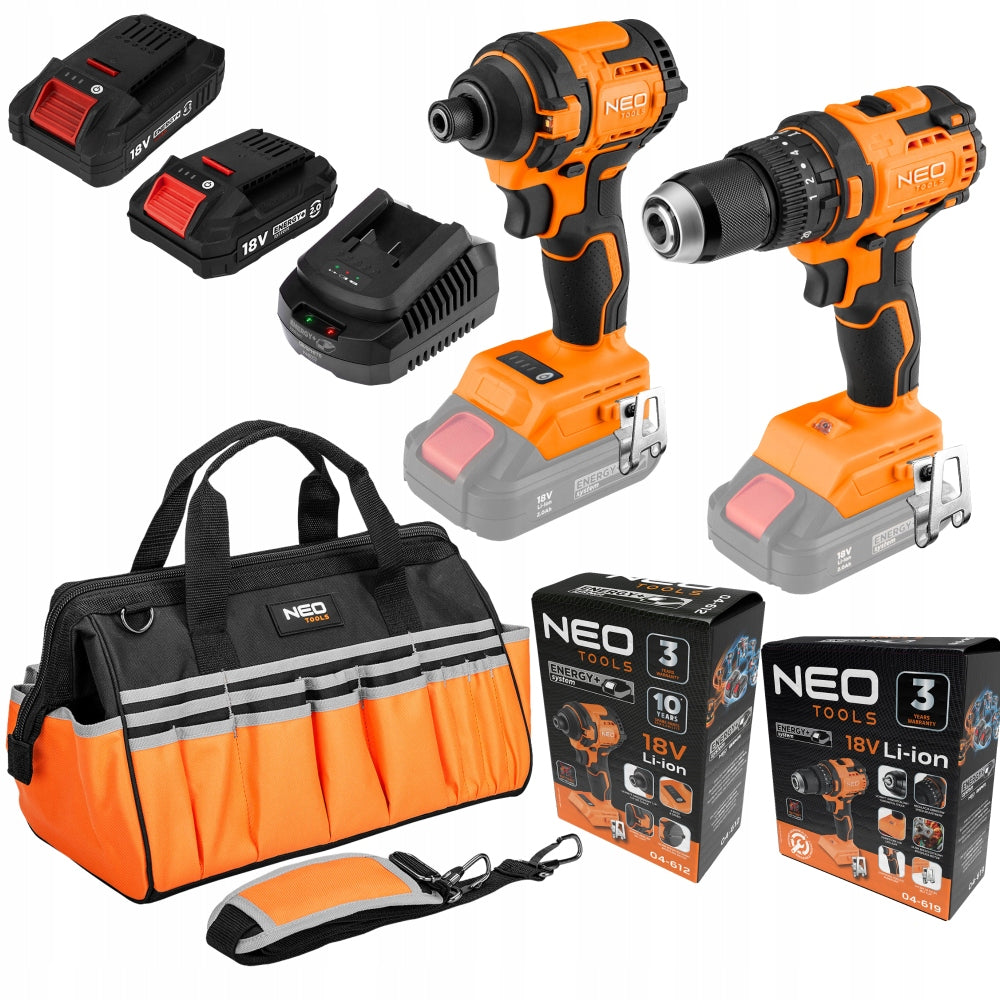 Set of Brushless Power Tools 18V - 6 Elements NEO TOOLS
