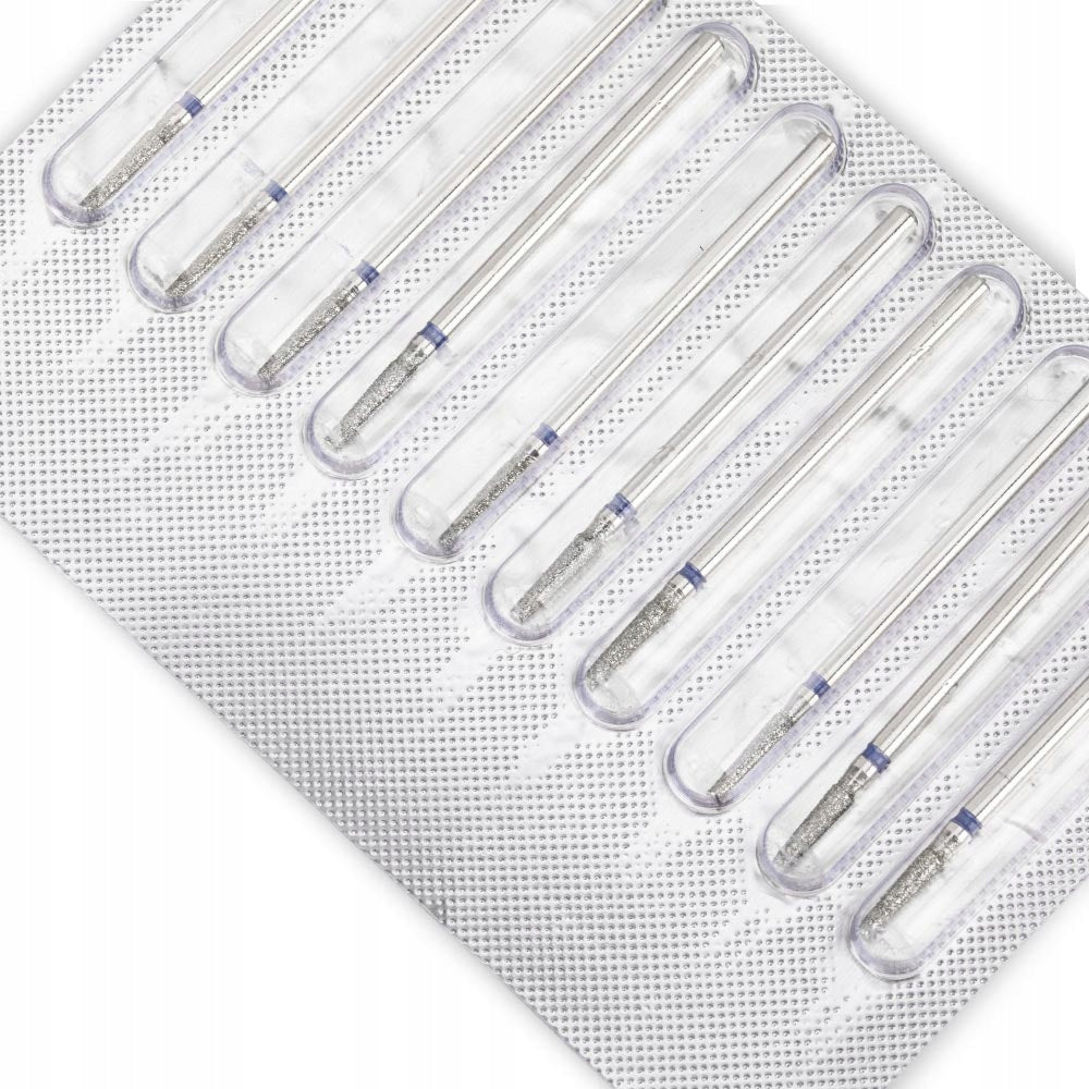 Set of Diamond Cutters Cone Blue Medium - 10 pieces