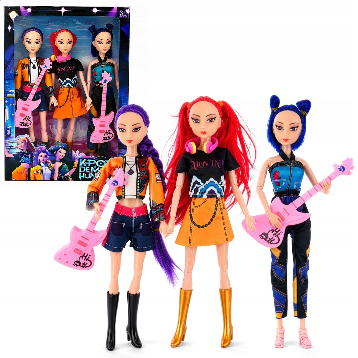 Set of Dolls K-POP Demon Hunters 3 Pcs For Girls HUNTERS GIRL
