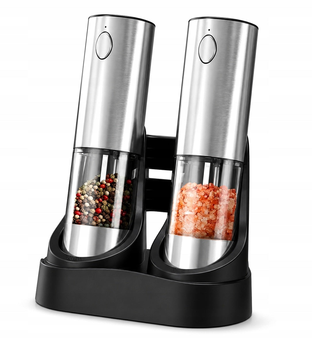 Set of Electric Pepper Salt Grinders Spices Charging Base ZM-S1