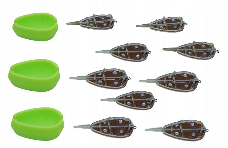 Set of FEEDER 3 x 15g, 20g, 25g + 3 x BASKET Mold Manufacturer code koszyczki do method feeder2