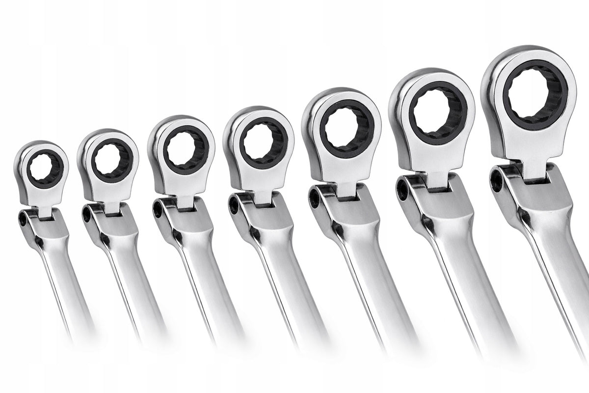 Set of Flat Eyelet Wrenches with Ratchet Broken 7el Manufacturer code V08100