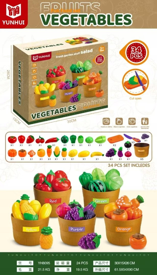 Set of Fruits 34el. + Accessories