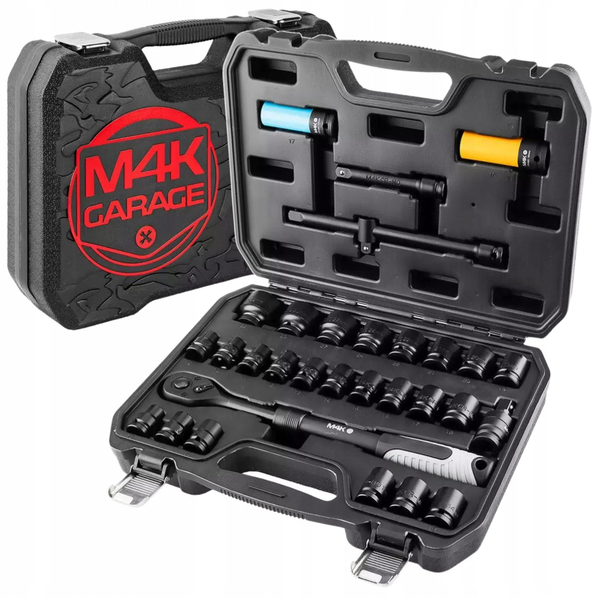 Set of Impact Socket Wrenches 31 el. - Impact Caps NEO TOOLS M4K
