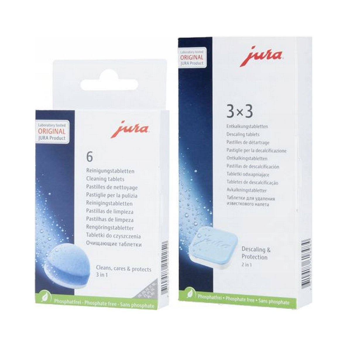 Set of JURA Descaling tablets 9pcs + Cleaning tablets 6pcs